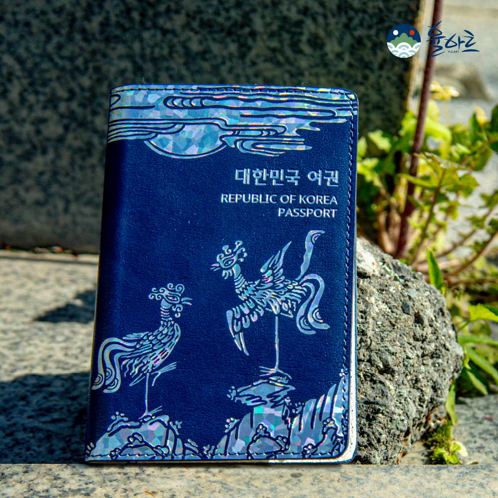 자개여권지갑 여권케이스 호작도 작호도굿즈 연화도실버 이미지 7