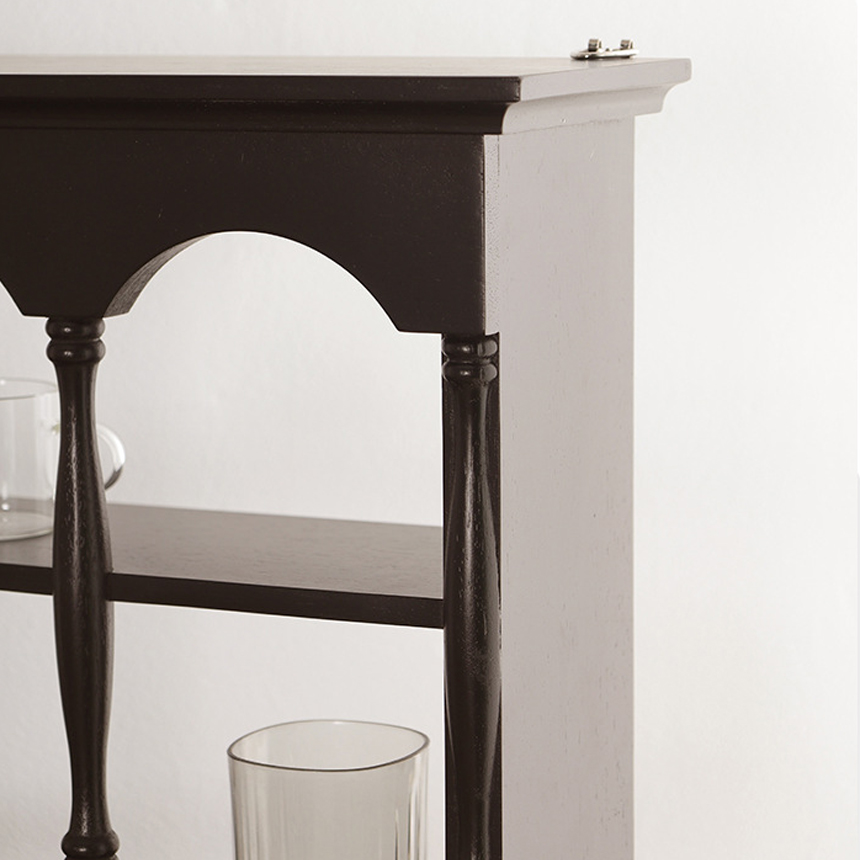 아치 우드 주방 거실 3단 선반장 Arch Wood Cabinet S - 상세 이미지 5