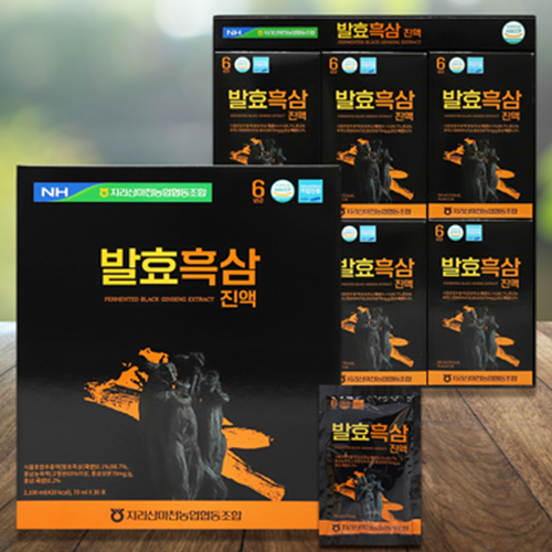 농협 고려 6년근 발효 흑삼 진액 70ml 30포 6박스 효소 발효 공법 사포닌 감사 선물 - 상세 이미지 2