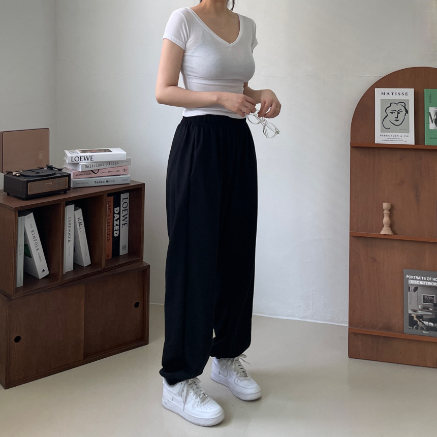 [인생핏!/국내생산] 루즈핏 특양면 조거 조커 무지 러닝복 오버핏 밴딩 하이웨스트 츄리닝 트레이닝 팬츠 상세 이미지 114