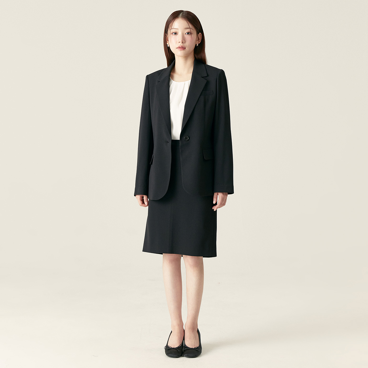 로엠 베이직 셋업 스커트 (+5cm) RMWHF24R02 - 메인 이미지