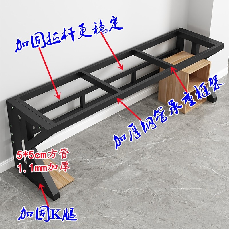 2인 컴퓨터책상 1000 서재 커플 데스크탑 쌍둥이 철제 블랙 160x60 - 상세 이미지 3