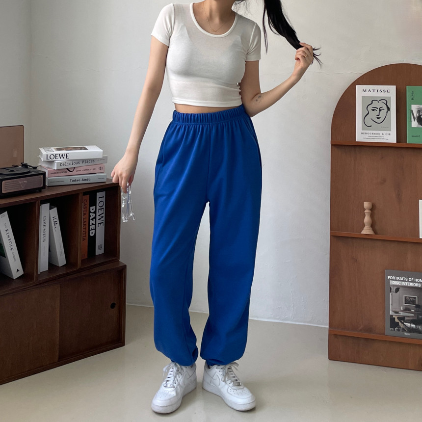 [인생핏!/국내생산] 루즈핏 특양면 조거 조커 무지 러닝복 오버핏 밴딩 하이웨스트 츄리닝 트레이닝 팬츠 상세 이미지 75