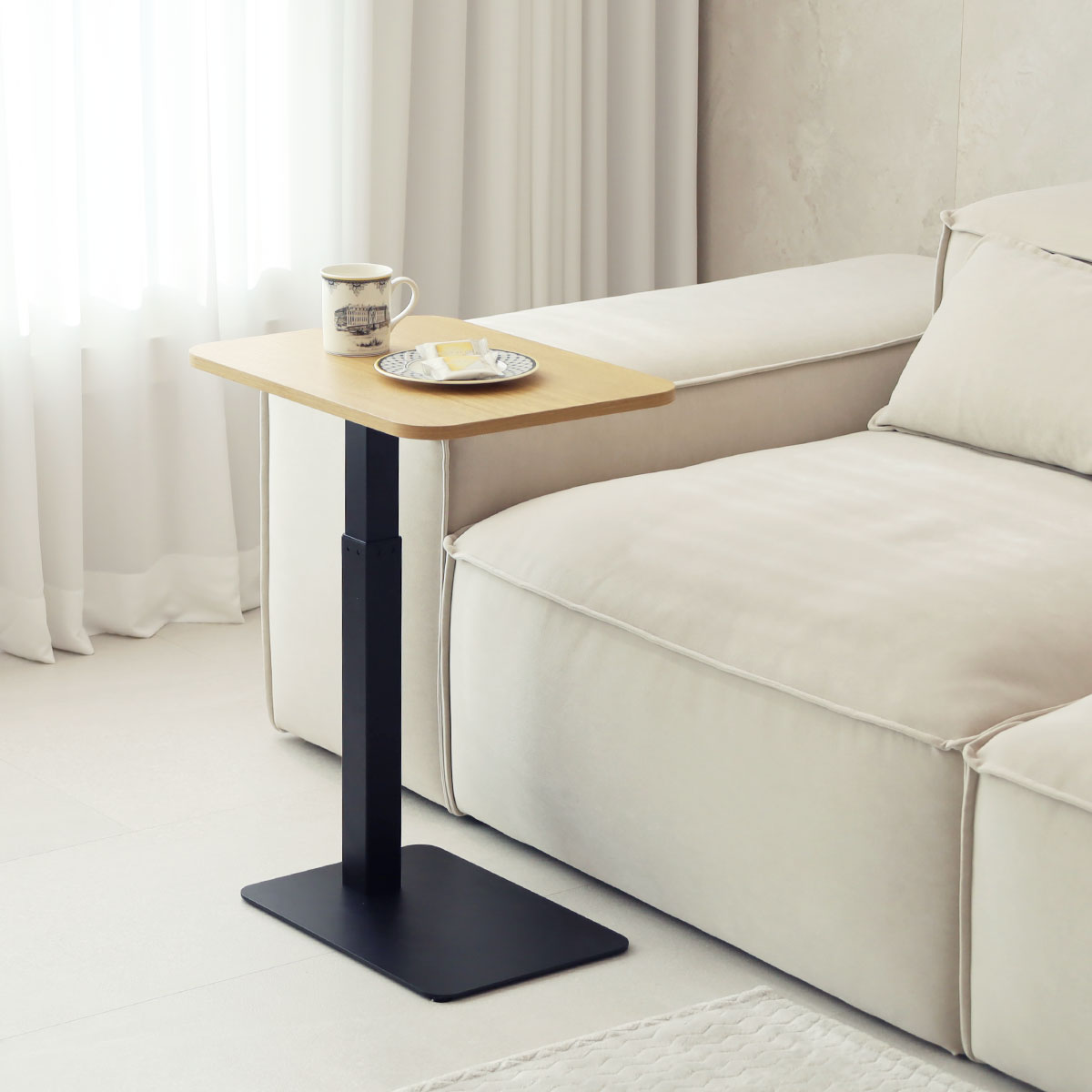 일루일루 오텐션 I01 유압식 높이조절 쇼파 테이블 침대 협탁 사이드