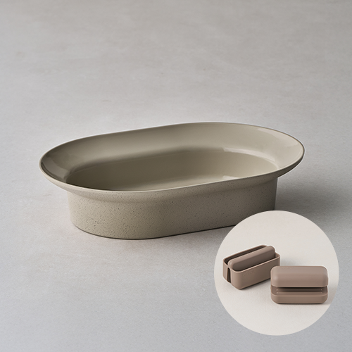 데켓 주물 IH 오발 쿡플레이트 27cm+실리콘 손잡이2P