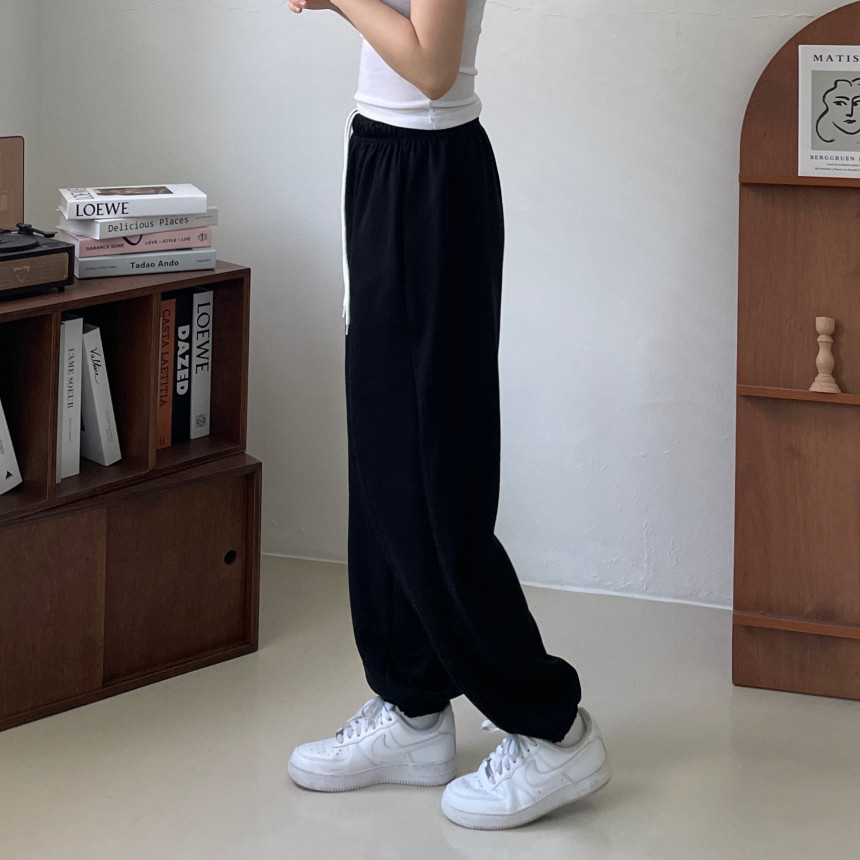 [인생핏!/국내생산] 루즈핏 특양면 조거 조커 무지 러닝복 오버핏 밴딩 하이웨스트 츄리닝 트레이닝 팬츠 상세 이미지 111