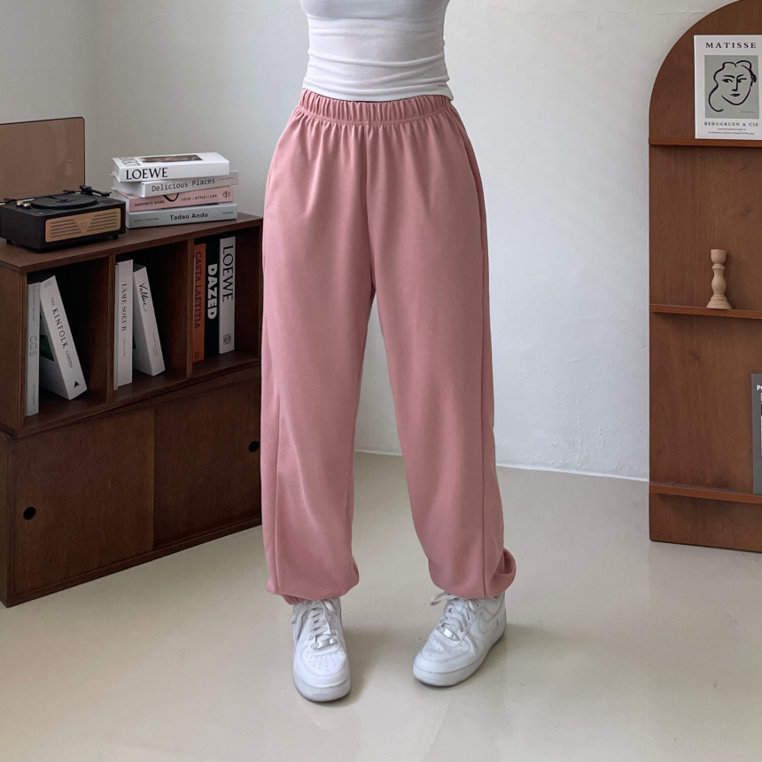 [인생핏!/국내생산] 루즈핏 특양면 조거 조커 무지 러닝복 오버핏 밴딩 하이웨스트 츄리닝 트레이닝 팬츠 상세 이미지 54