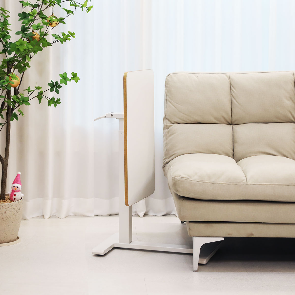 일루일루 오텐션 H01 유압식 높이조절 쇼파 테이블 이동식 침대 사이드 접이식 협탁