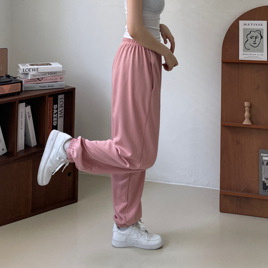 [인생핏!/국내생산] 루즈핏 특양면 조거 조커 무지 러닝복 오버핏 밴딩 하이웨스트 츄리닝 트레이닝 팬츠 상세 이미지 59