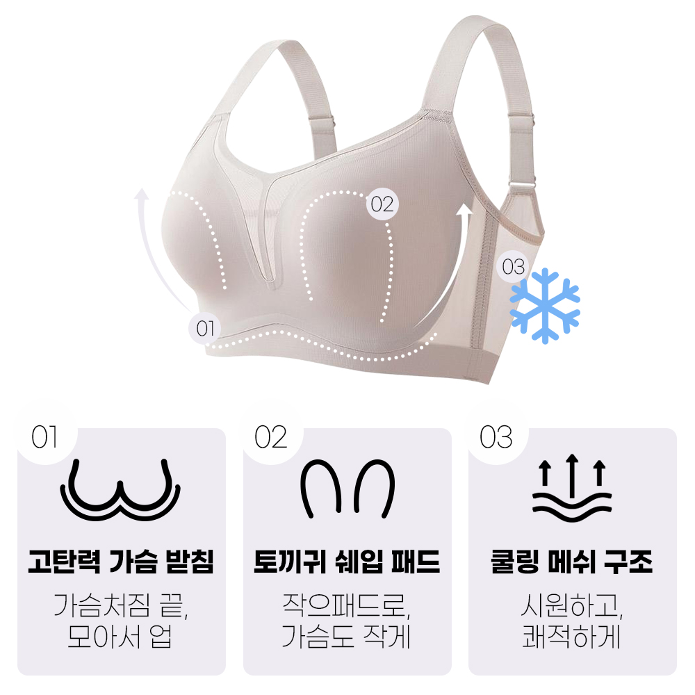 미니마이저브라 처진가슴 빅사이즈 큰컵 처짐방지 가슴작아보이는 브라 이미지 2