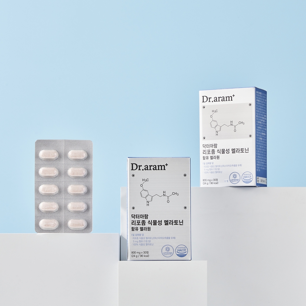 식물성 멜라토닌 테아닌 리포좀 메라토닌 멜라원 닥터아람 800mg x 30정 - 상세 이미지 5