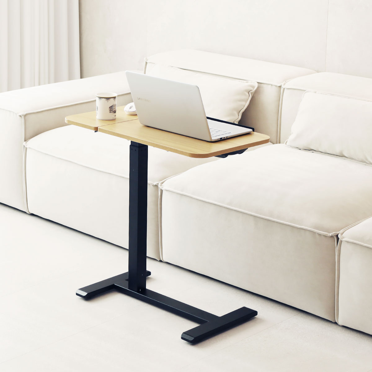 일루일루 오텐션 H02 유압식 높이조절 쇼파 테이블 이동식 노트북 스탠드