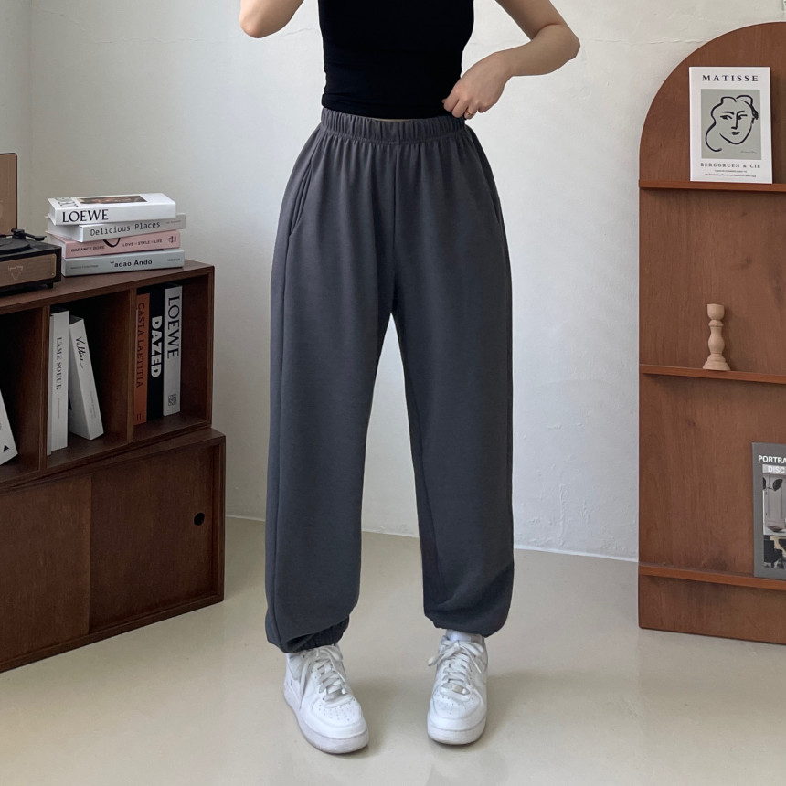 [인생핏!/국내생산] 루즈핏 특양면 조거 조커 무지 러닝복 오버핏 밴딩 하이웨스트 츄리닝 트레이닝 팬츠 상세 이미지 99