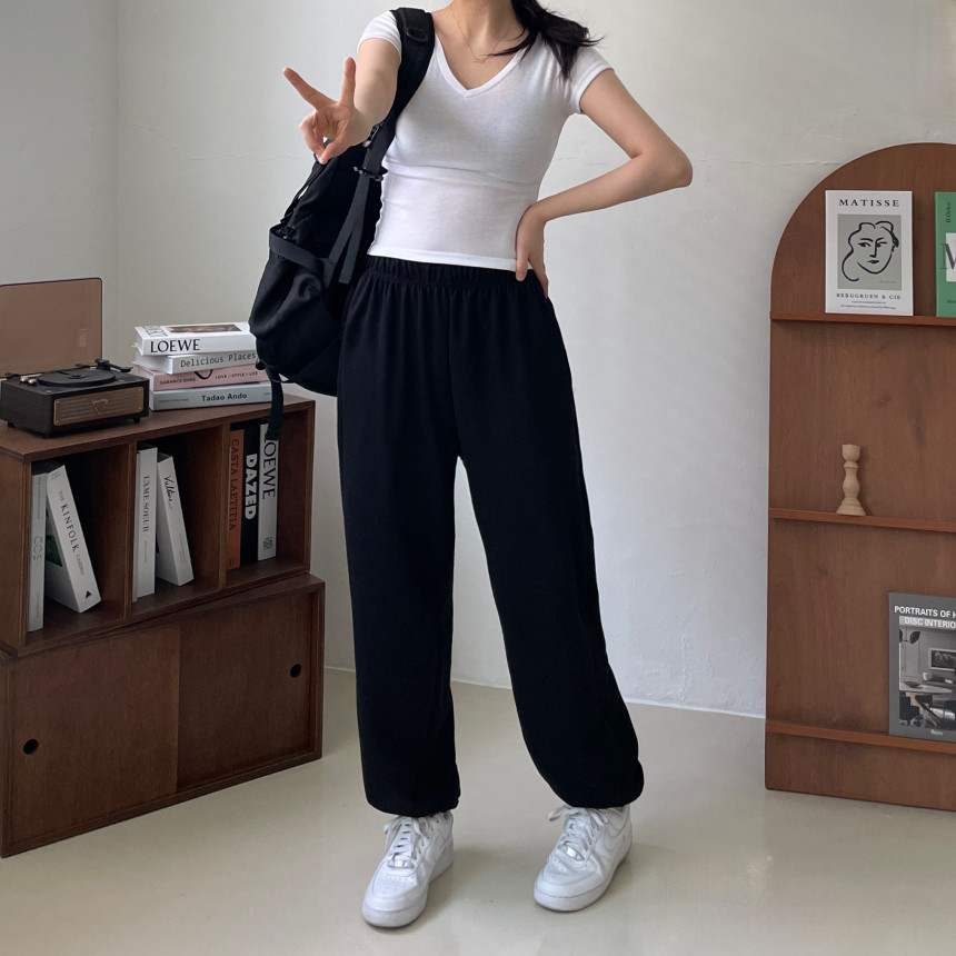 [인생핏!/국내생산] 루즈핏 특양면 조거 조커 무지 러닝복 오버핏 밴딩 하이웨스트 츄리닝 트레이닝 팬츠 상세 이미지 116