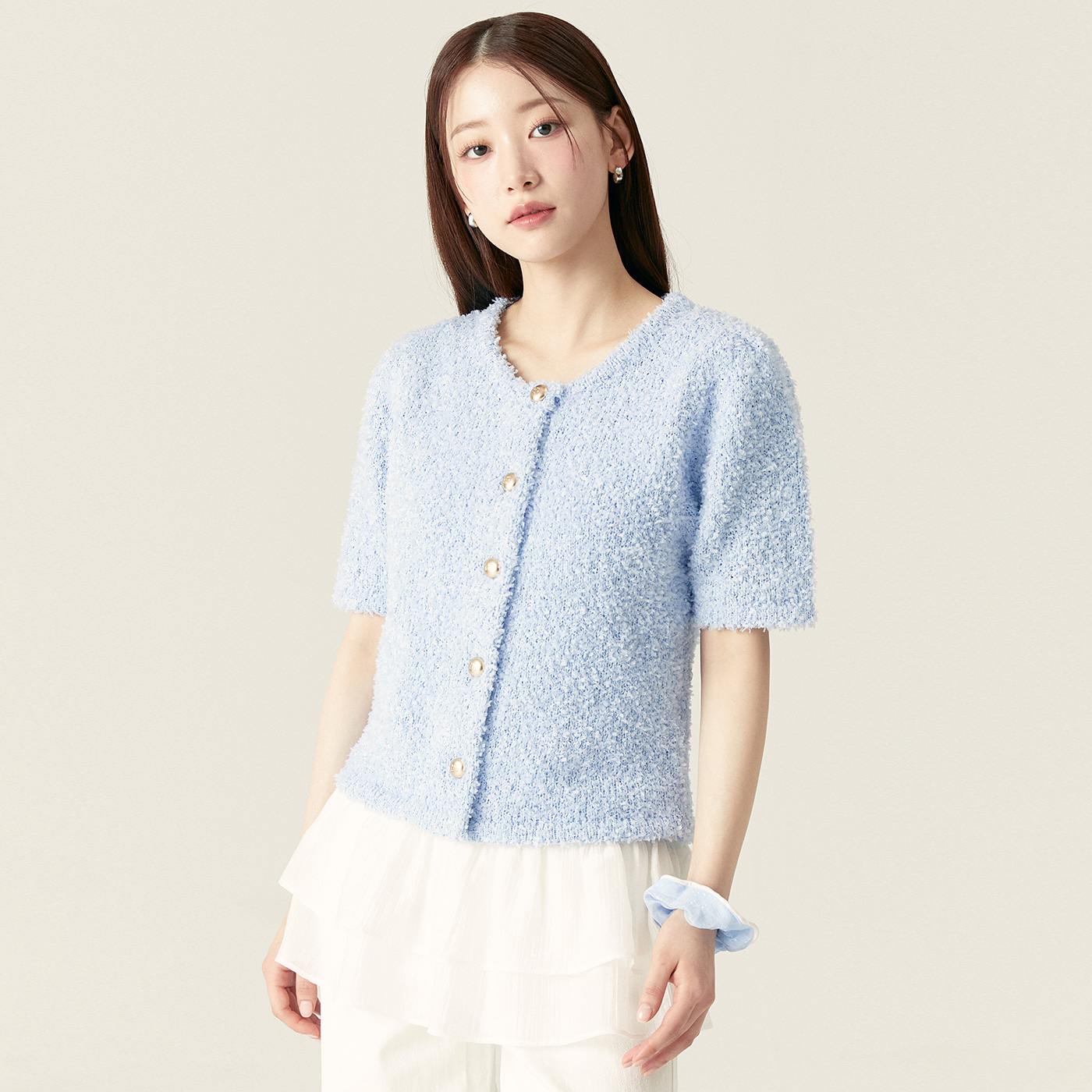 로엠 스팽글 가디건 RMCKF24S11