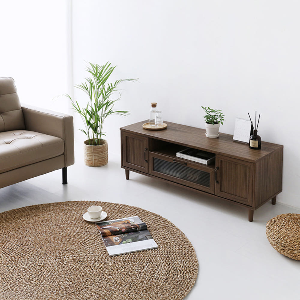 레탄토 TV거실장 46120 PWM46120L 1200x400x460mm, 미들브라운 3361.0735