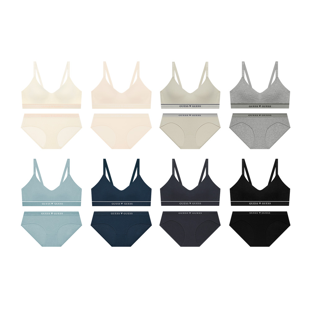 [게스언더웨어] 텐더 코튼 노와이어 브라렛 팬티 세트 8Colors : GUESSUNDERWEAR