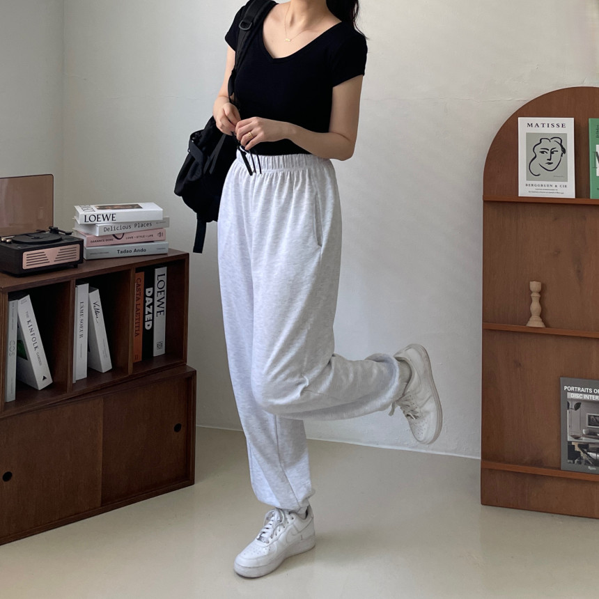 [인생핏!/국내생산] 루즈핏 특양면 조거 조커 무지 러닝복 오버핏 밴딩 하이웨스트 츄리닝 트레이닝 팬츠 상세 이미지 96