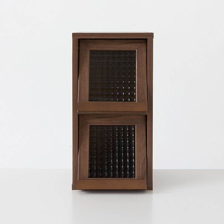 필몬 미니수납장 2문 4221 NFM4221 세로형 220x235x420mm, 2단, 미들브라운 7964.8211 - 메인 이미지