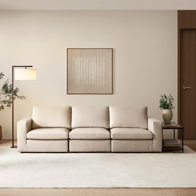 까사미아 캄포레더 쁘띠 스툴미포함, 라이트그레이, 4인용