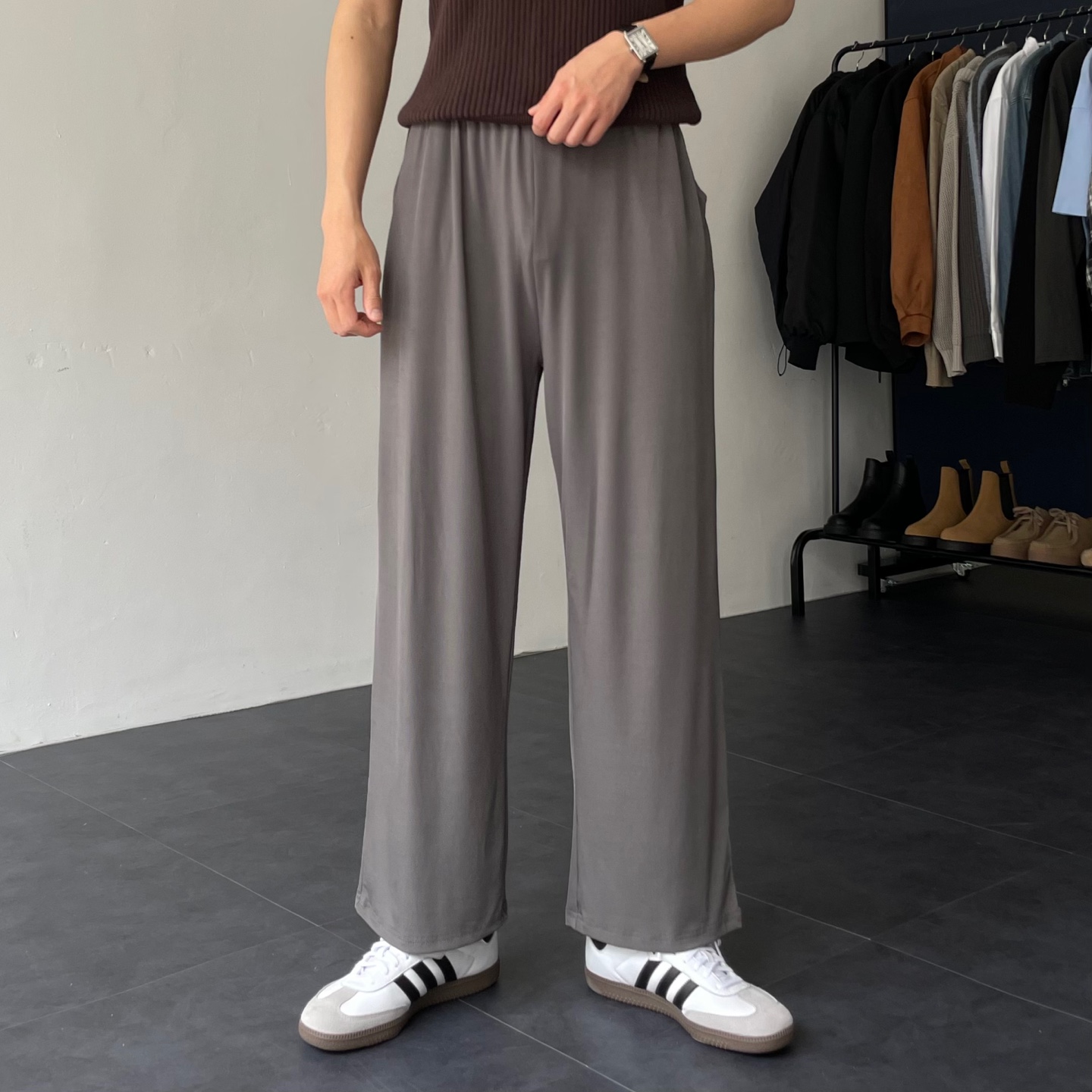 1+1 남자플리츠팬츠 남자냉장고바지 - 상세 이미지 5