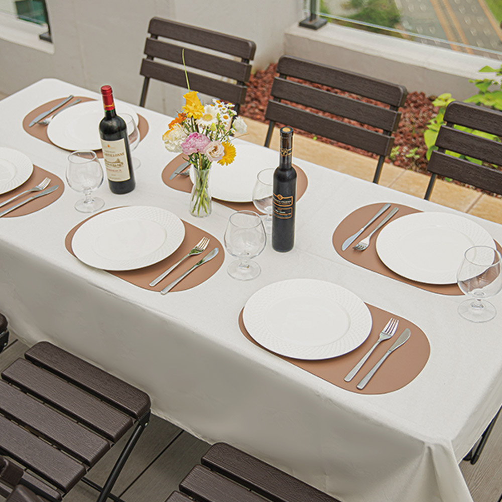 로티캠프 접이식 테이블 1800 폴딩 간이 식탁 입식 브로몰딩 다용도 다크브라운