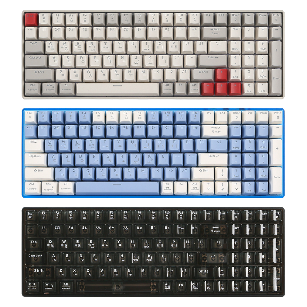 지클릭커 슈퍼히어로 MK100 저소음 무선 블루투스 기계식 게이밍 키보드 레트로레드 이미지 6