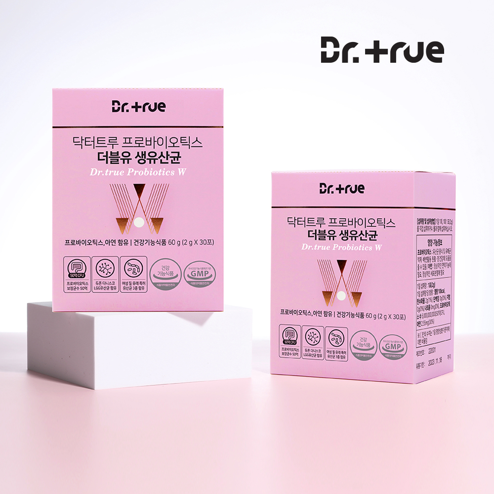 닥터트루 프로바이오틱스 락토바실러스 특허 여성 질 더블유 유산균 30포, 2개 - 상품 이미지