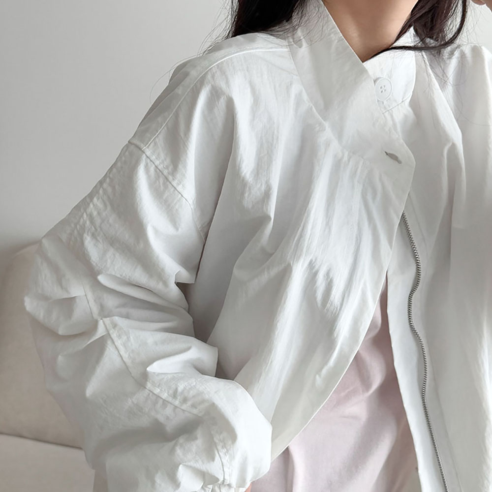 여성여름점퍼 나일론 간절기 점퍼 바람막이 - 상세 이미지 3