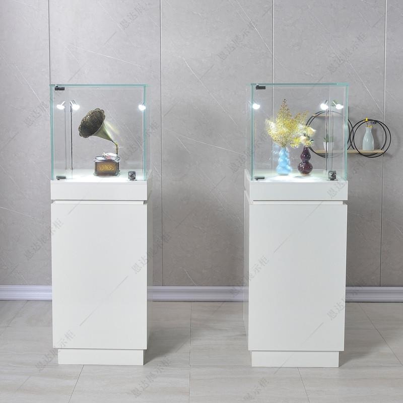 주얼리 디스플레이 유리 박물관 문화재 전시장 미술관 화이트 2대 40x40x120 - 상품 이미지