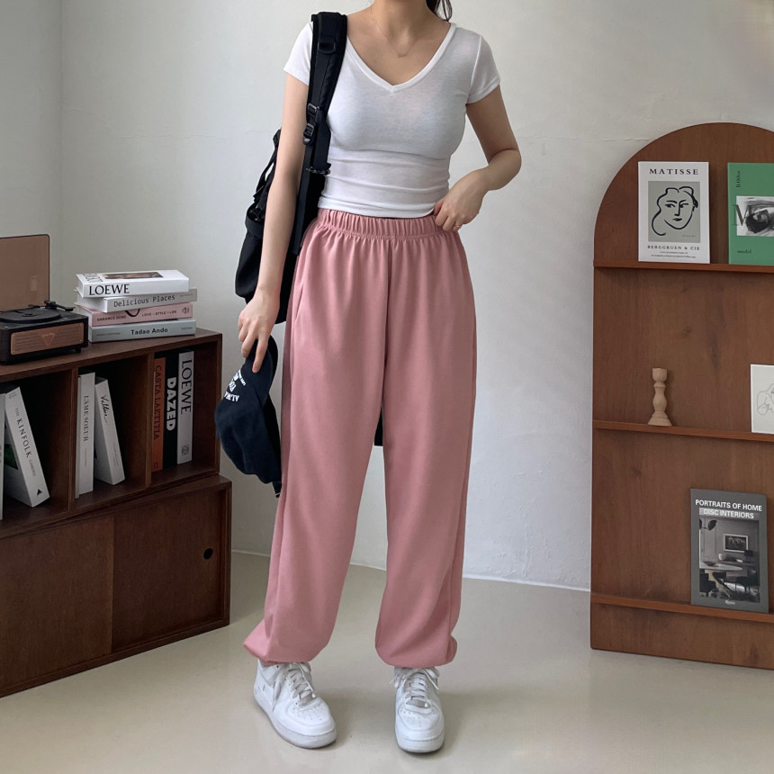 [인생핏!/국내생산] 루즈핏 특양면 조거 조커 무지 러닝복 오버핏 밴딩 하이웨스트 츄리닝 트레이닝 팬츠 상세 이미지 65