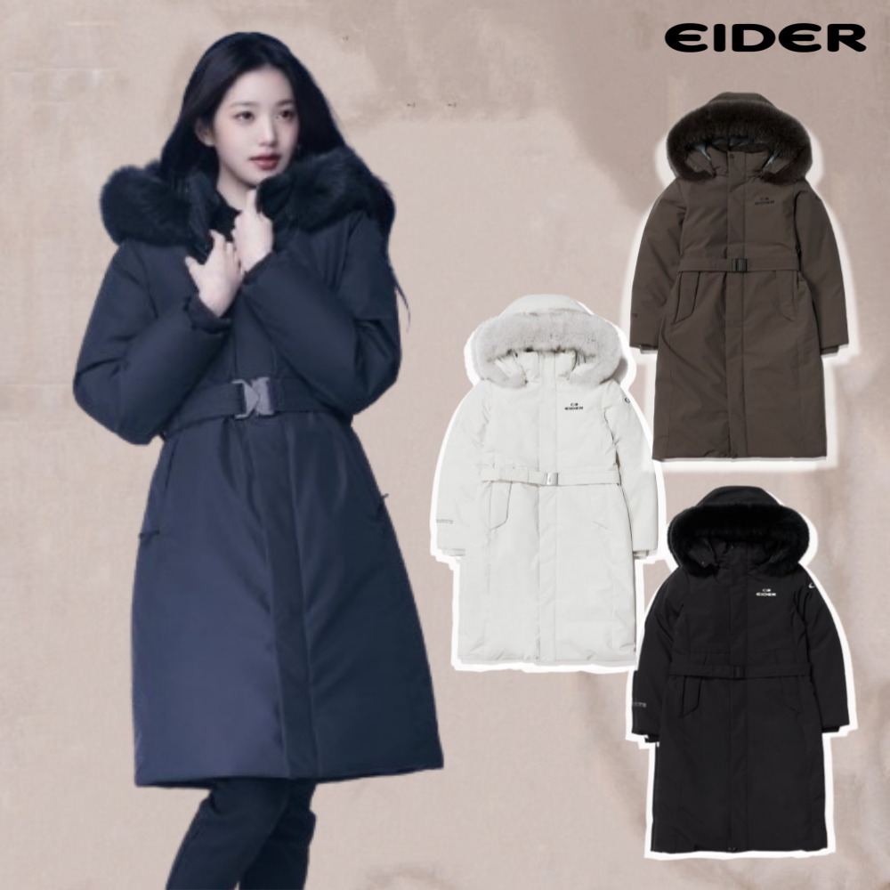 아이더 여성 롱패딩 라헨느 캐시미어 윈드스토퍼 구스다운 자켓