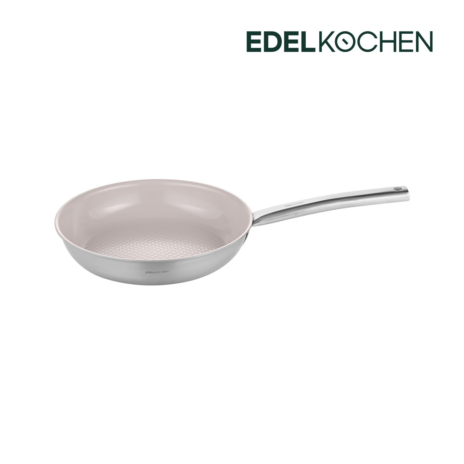[N단독]에델코첸 이지프리즘 스텐후라이팬+웍팬+뚜껑커버 인덕션 가스레인지 24cm 얼그레이 - 상품 이미지