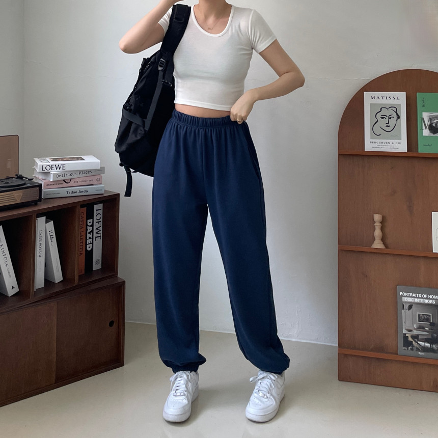 [인생핏!/국내생산] 루즈핏 특양면 조거 조커 무지 러닝복 오버핏 밴딩 하이웨스트 츄리닝 트레이닝 팬츠 상세 이미지 128