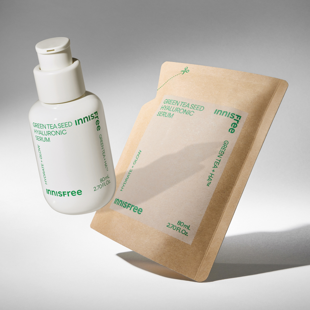 이니스프리 그린티 씨드 히알루론산 수분세럼 / 진정 보습 속건조 화잘먹 (본품 80mL + 리필 80mL) - 메인 이미지