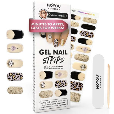 Besuche den MOYOU LONDON-Store [해외]MOYOU LONDON 반 경화 UV 젤 스트립-20 개-살롱 품질의 매니큐어 용 네일 포일 - unIversenaIls18 02 [B0C3HGWXNF]