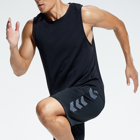 남자나시 무지 기능성 싱글렛 헬스 민소매 제품 이미지