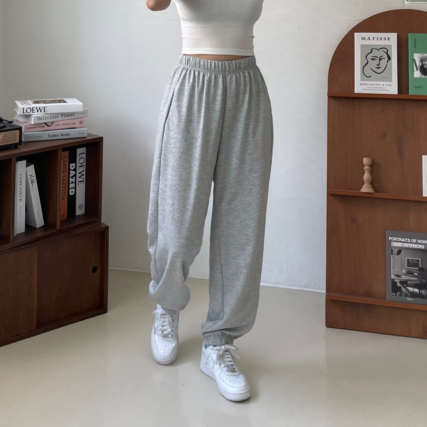 [인생핏!/국내생산] 루즈핏 특양면 조거 조커 무지 러닝복 오버핏 밴딩 하이웨스트 츄리닝 트레이닝 팬츠 상세 이미지 50