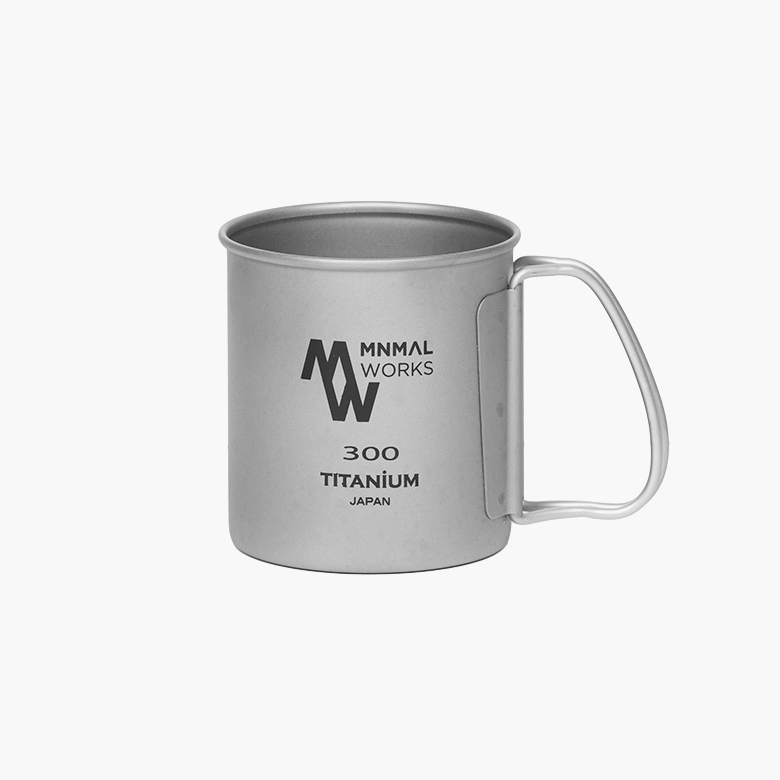 미니멀웍스 티타늄 싱글 머그 경량 캠핑 머그컵 300ml, 티탄