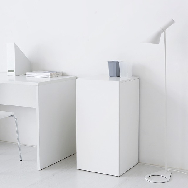 피크 1문 낮은수납장 784 398mmx410mmx784mm, 2단, 화이트 6053.0397 - 상세 이미지 4