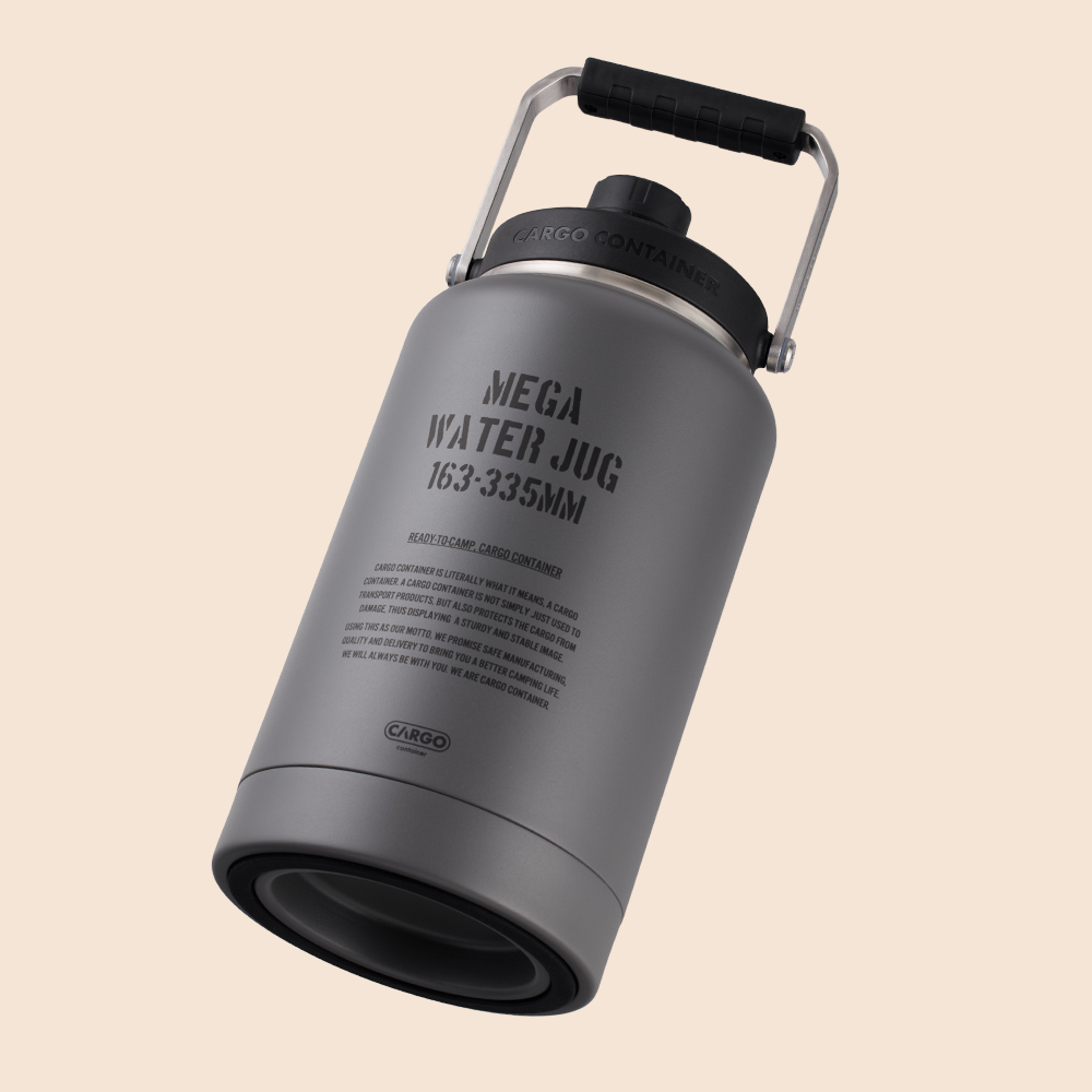카고컨테이너 캠핑 워터 저그 얼음통 휴대용 텀블러 3.8L, 그레이