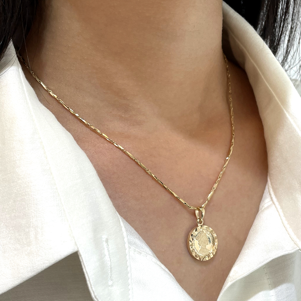 14K 18K 1.2mm 컷팅 꼬임 대나무 체인 목걸이 줄 레이어드 여자 선물 데일리 - 상세 이미지 4