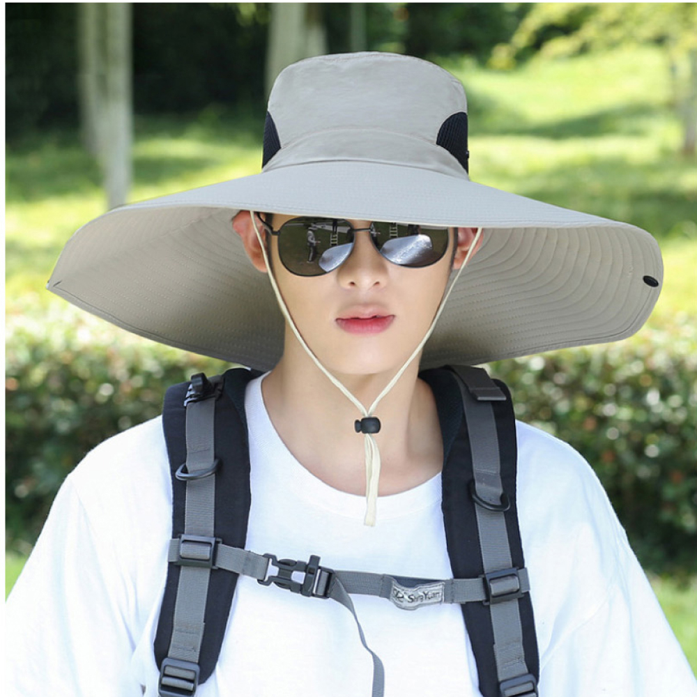 선 자외선차단 여름등산모자 햇빛가리개 챙 넓은 차양 남성 빅사이즈 벙거지 정글 모자 썬 캡 - 상세 이미지 5