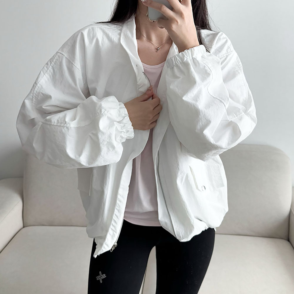 여성여름점퍼 나일론 간절기 점퍼 바람막이 - 상품 이미지