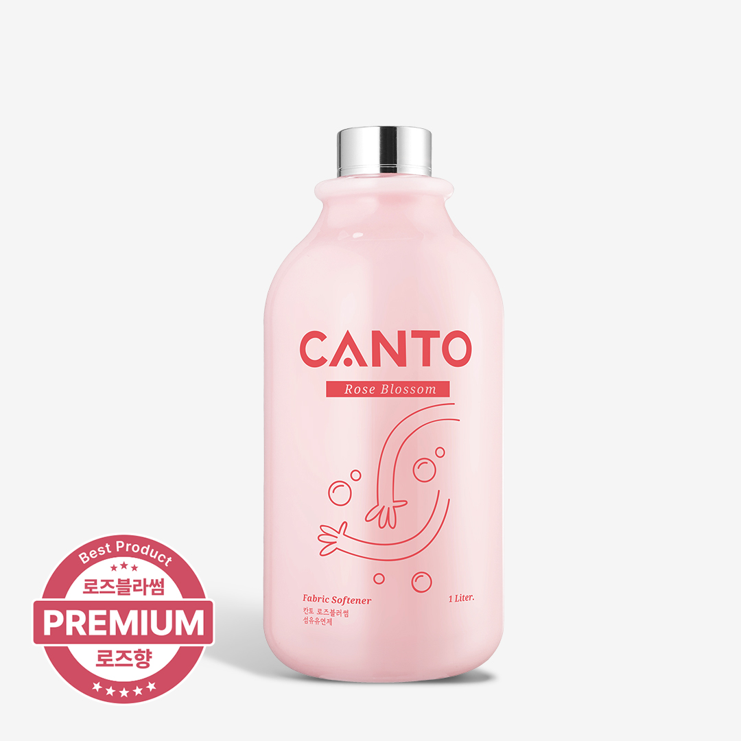 칸토 프리미엄 섬유유연제 로즈블라썸 1L 고농축 장미 향기 향 좋은 오래가는 실내건조