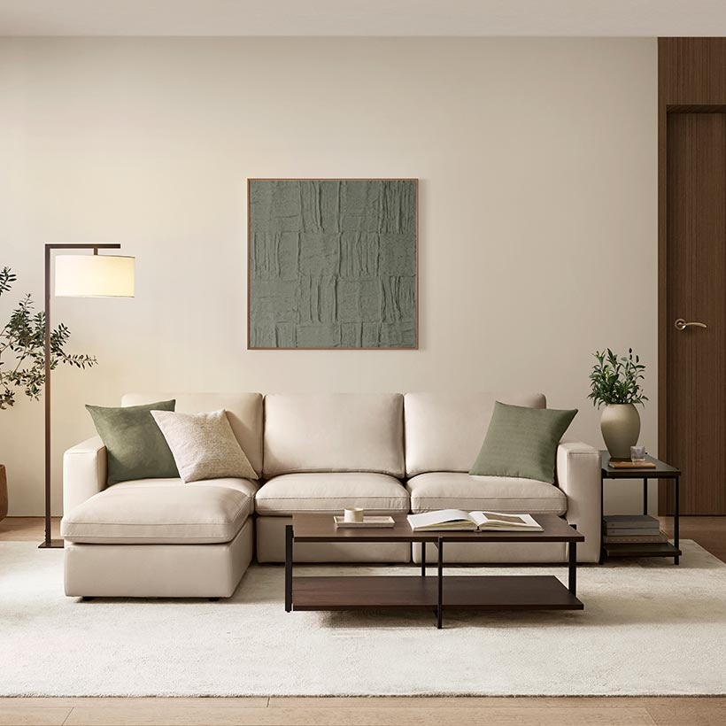 까사미아 캄포레더 쁘띠 스툴포함, 라이트그레이, 4인용