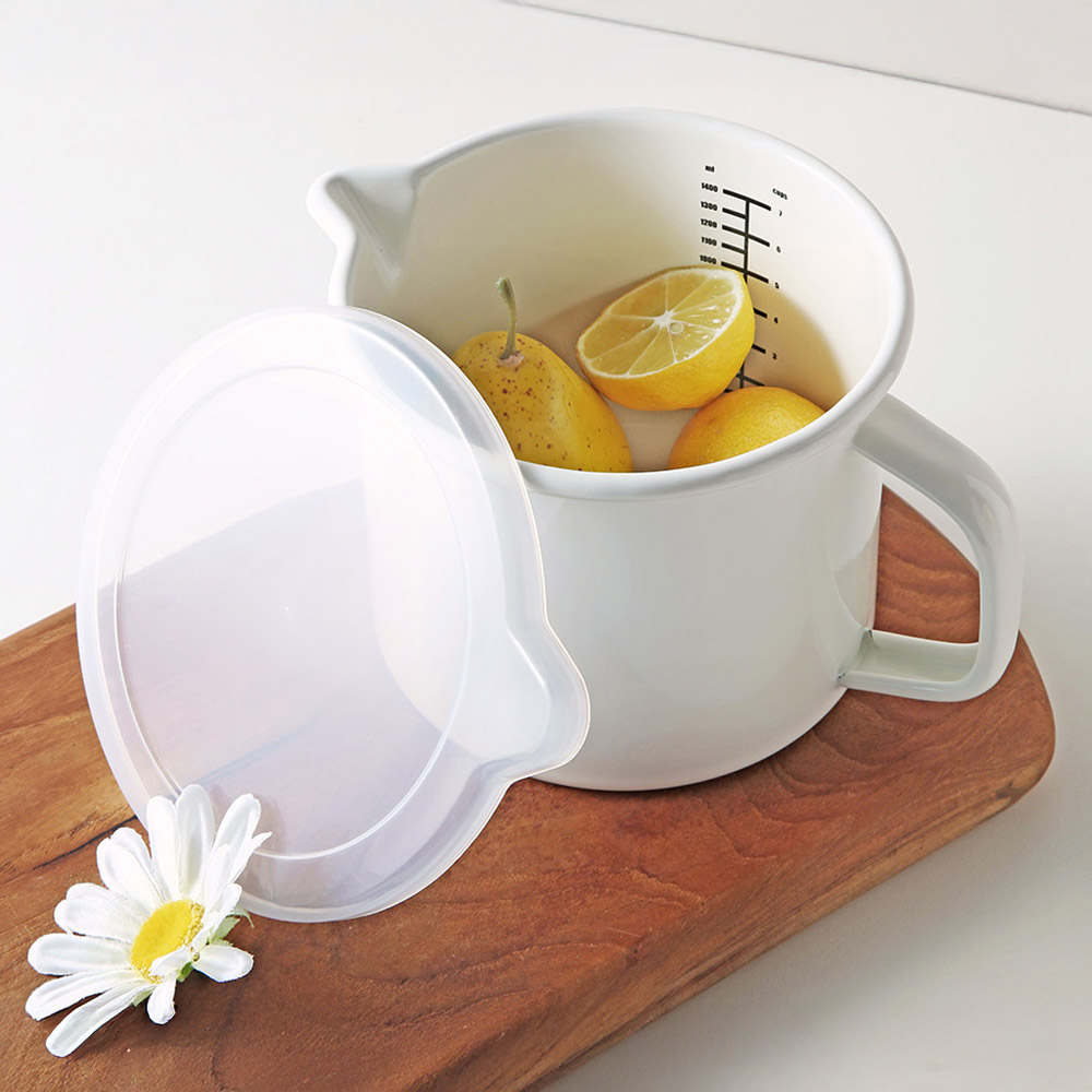 이유식냄비 1인용 밀크팬 편수 손잡이 멀티 라면냄비 15cm, 화이트