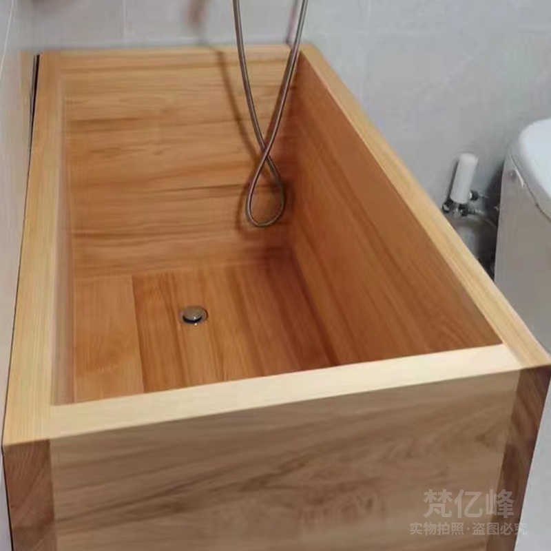 히노끼 욕조 히노키탕 일본 료칸 스파 사우나 나무 반신욕 오크 1100x700x600 - 상세 이미지 5