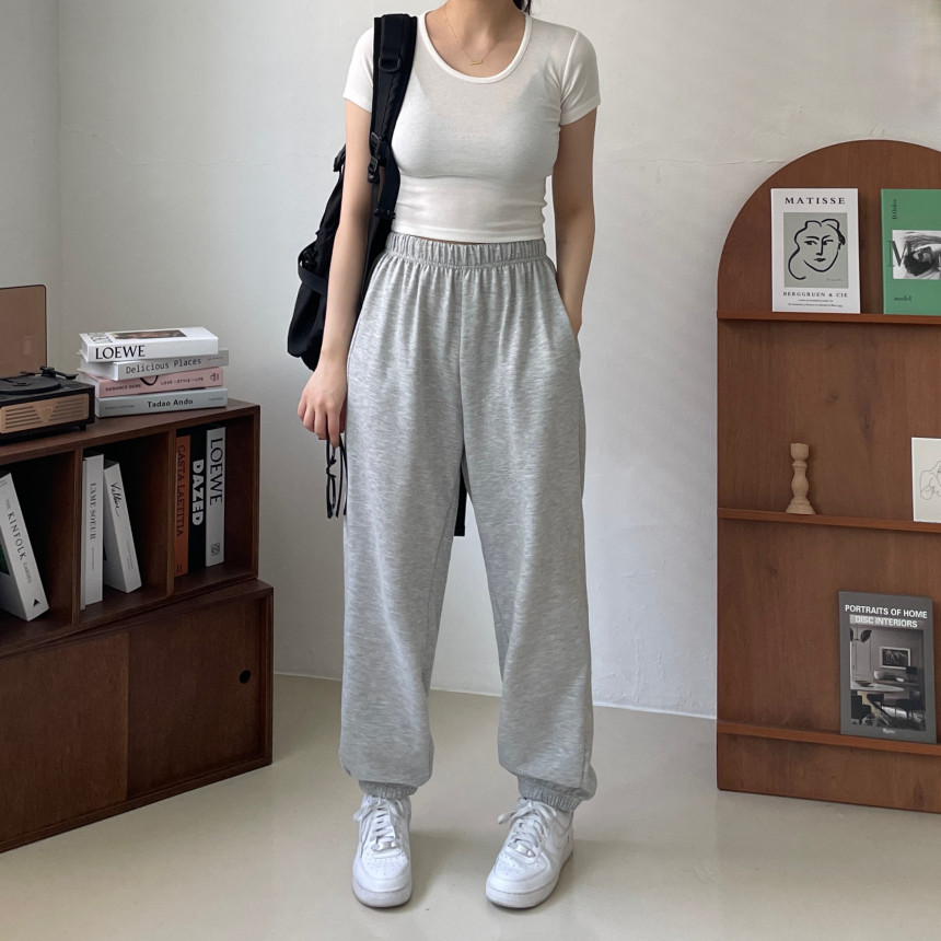 [인생핏!/국내생산] 루즈핏 특양면 조거 조커 무지 러닝복 오버핏 밴딩 하이웨스트 츄리닝 트레이닝 팬츠 상세 이미지 52