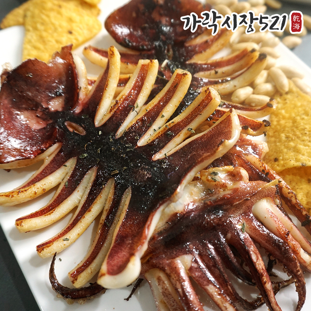 구룡포 반건조오징어 5미 750g이내 피데기 쫄쫄이